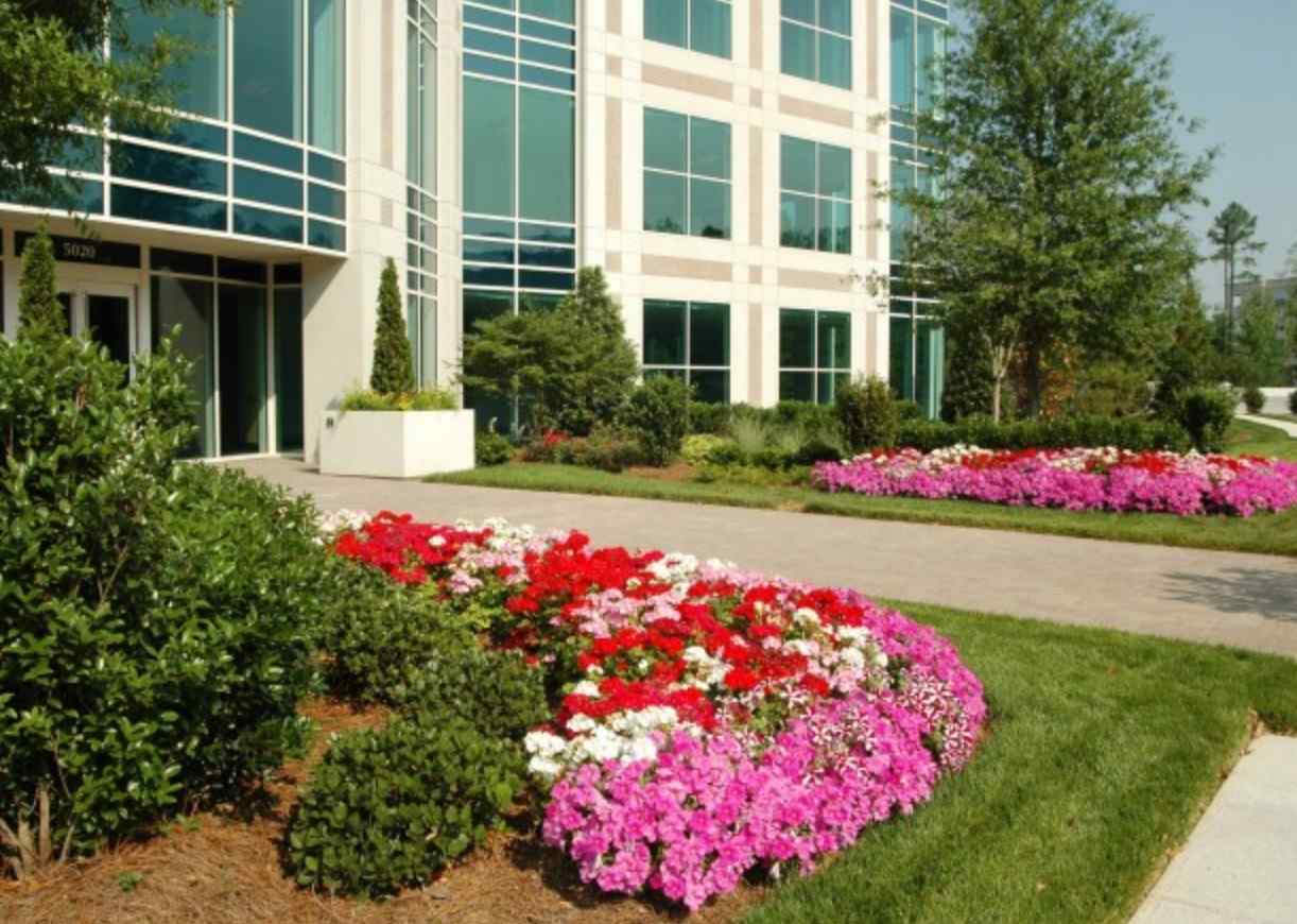 Commercial Flower Installation in Winston-Salem & Charlotte, NC. Complete Grounds Commercial Landscaping